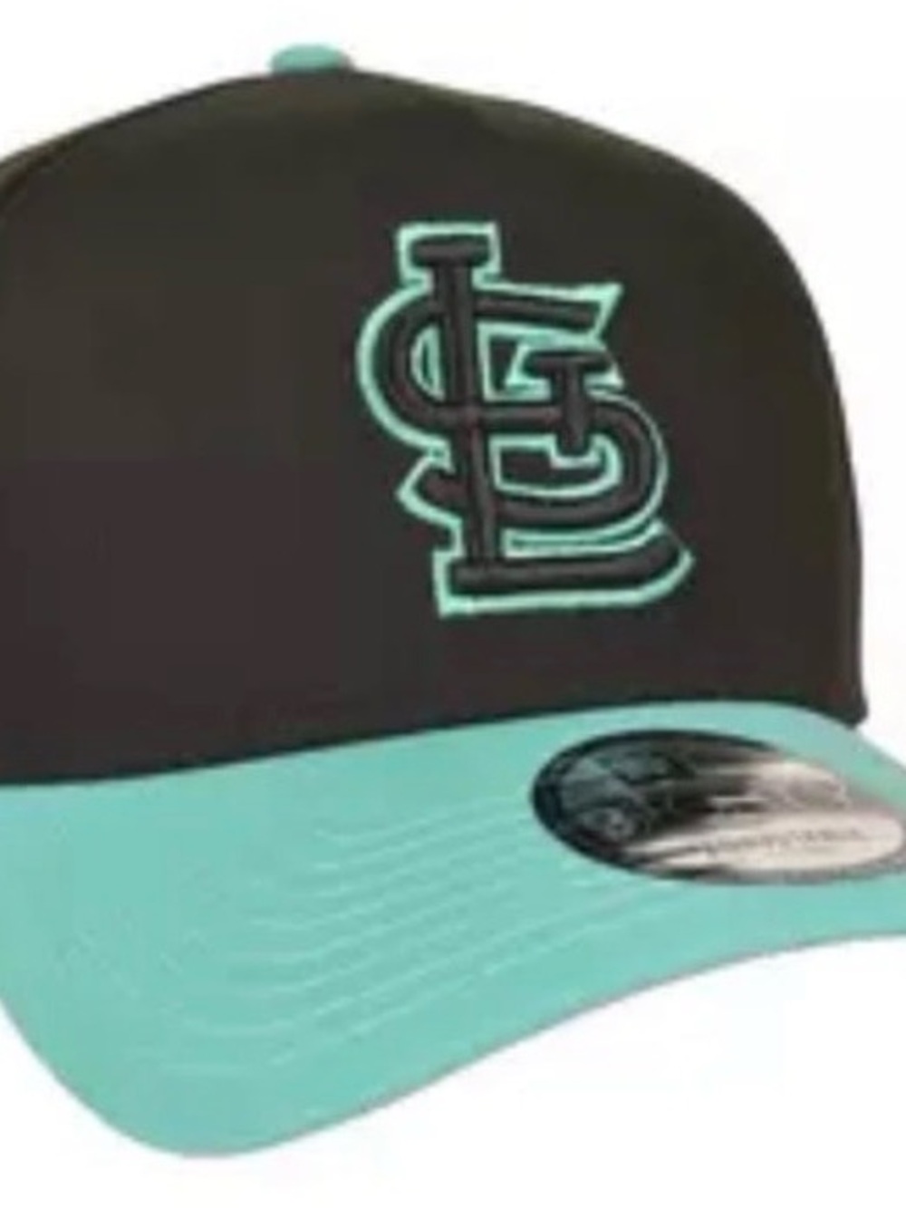 New Era 9Forty A-Frame Snapback, St. Louis Cardinals, Mint Green + 2006 WS Patch - Picture 3 of 5